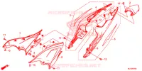 COUVERCLES LATERAUX   ARRIERES pour Honda CBR 500 R ABS de 2015