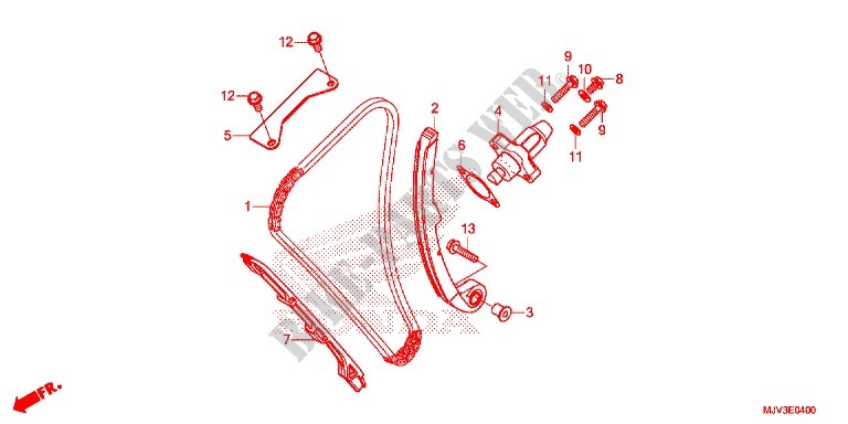 CHAINE DE DISTRIBUTION   TENDEUR pour Honda CBR 500 R ABS RED de 2015