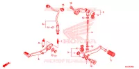 PEDALE pour Honda CBR 500 R ABS de 2015