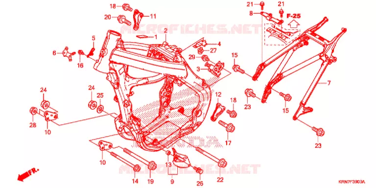 CADRE Honda MOTO 250 CRF 2016  CRF250RG