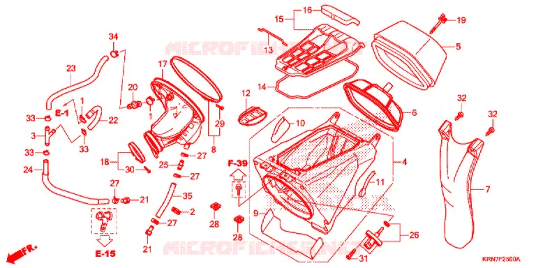 FILTRE A AIR Honda MOTO 250 CRF 2016  CRF250RG
