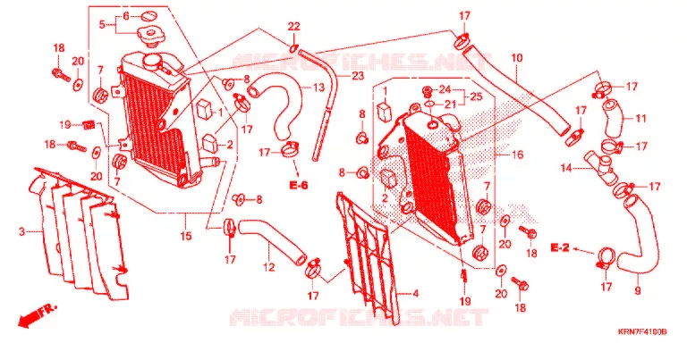 RADIATEUR Honda MOTO 250 CRF 2016  CRF250RG