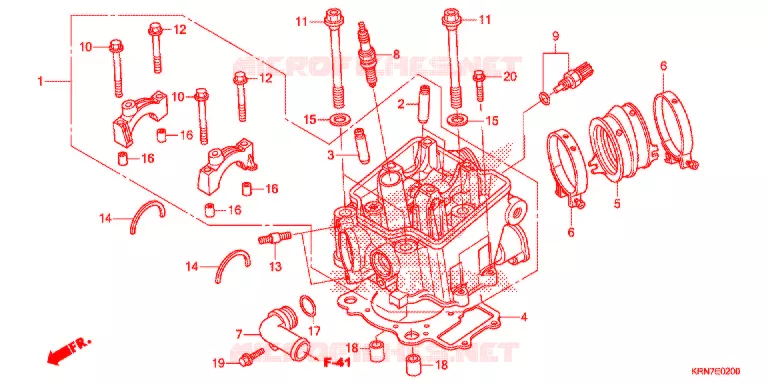 CULASSE Honda MOTO 250 CRF 2016  CRF250RG
