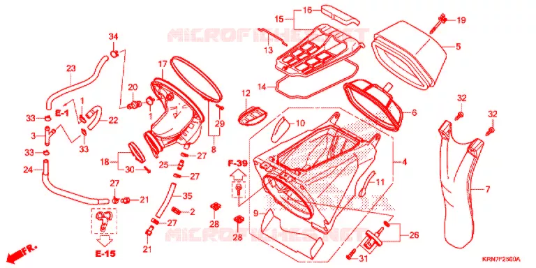 FILTRE A AIR Honda MOTO 250 CRF 2016  CRF250RG