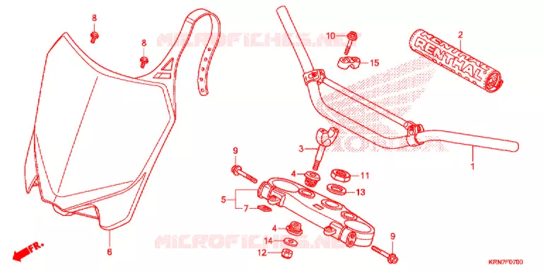GUIDON - TE DE FOURCHE Honda MOTO 250 CRF 2016  CRF250RG