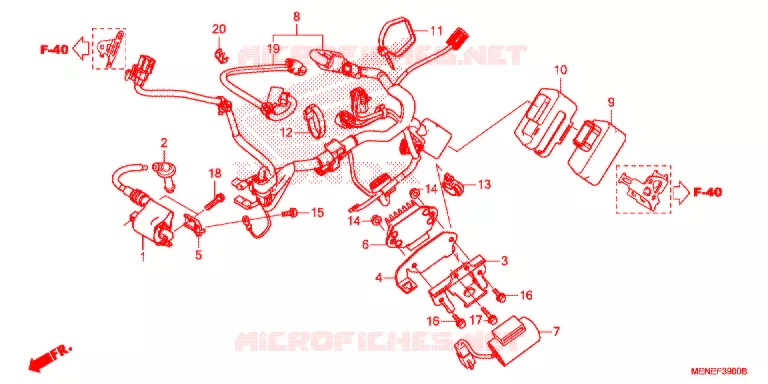 FAISCEAU DES FILS Honda MOTO 450 CRF 2016  CRF450RG