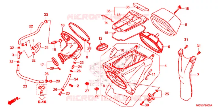 FILTRE A AIR Honda MOTO 450 CRF 2016  CRF450RG