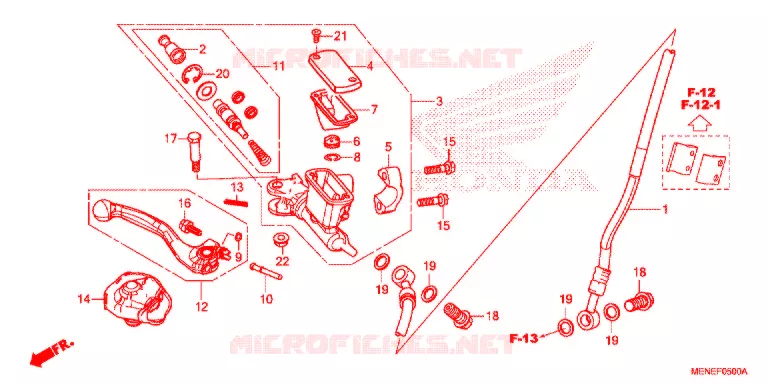 MAITRE CYLINDRE DE FREIN AVANT Honda MOTO 450 CRF 2016  CRF450RG