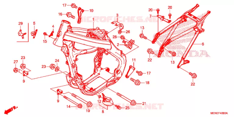 CADRE Honda MOTO 450 CRF 2018  CRF450RG