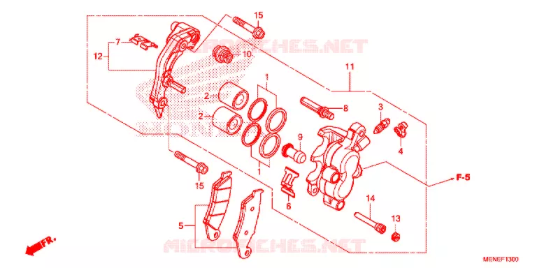 ETRIER DE FREIN AVANT Honda MOTO 450 CRF 2016  CRF450RG