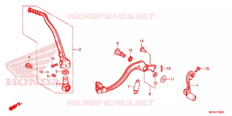 PEDALE - KICK Honda MOTO 450 CRF 2016  CRF450RG