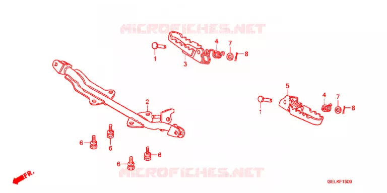 REPOSE PIED Honda MOTO 50 CRF 2008  CRF50F8