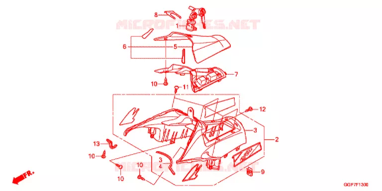 PROTEGE JAMBES Honda SCOOTER 50 VISION 2015  NSC50T2F