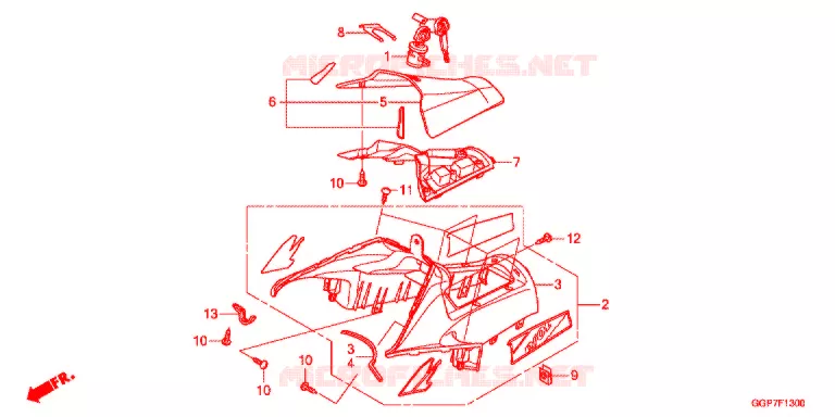 PROTEGE JAMBES Honda SCOOTER 50 VISION 2015  NSC50T2F