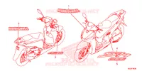 AUTOCOLLANTS pour Honda SH 300 I ABS SPECIAL 4ED de 2015