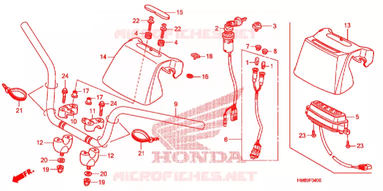 GUIDON Honda ATV 250 FOURTRAX 2013  TRX250TED