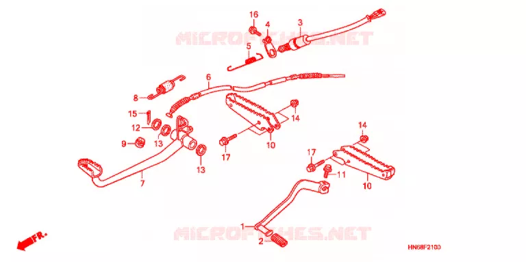 PEDALE - REPOSE PIED Honda ATV 250 FOURTRAX 2012  TRX250XC