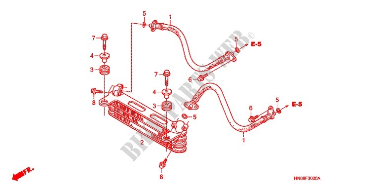 RADIATEUR D'HUILE pour Honda TRX SPORTRAX 250 X de 2012