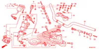 GUIDON   TE DE FOURCHE pour Honda CB 1000 R ABS WHITE de 2016