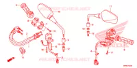 COMMODO   CABLE   RETROVISEUR pour Honda CB 1000 R ABS HYPER RED de 2016
