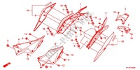 COUVERCLES LATERAUX   ARRIERES pour Honda CBR 250 R ABS TRICOLORE de 2012