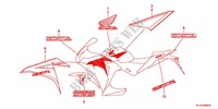 AUTOCOLLANTS (CBR250RB/RAB 3F,4E,5ED) pour Honda CBR 250 R ABS TRICOLORE de 2012