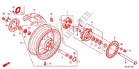 ROUE ARRIERE pour Honda CBR 600 R ABS VERMELHO de 2012
