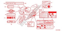 ETIQUETTE DE PRECAUTIONS pour Honda CBR 600 R ABS RED de 2012