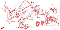 TETE DE FOURCHE pour Honda CBR 600 R ABS RED de 2012