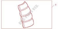 PROTECTION DE RESERVOIR HRC pour Honda CBR 600 R ABS RED de 2012