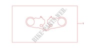 PROTECTION TE DE FOURCHE pour Honda CBR 600 R ABS RED de 2012