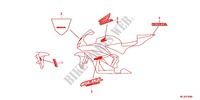 AUTOCOLLANTS (1) pour Honda CBR 600 R ABS NOIRE de 2012
