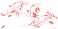PEDALE pour Honda NC 750 S ABS WHITE de 2015