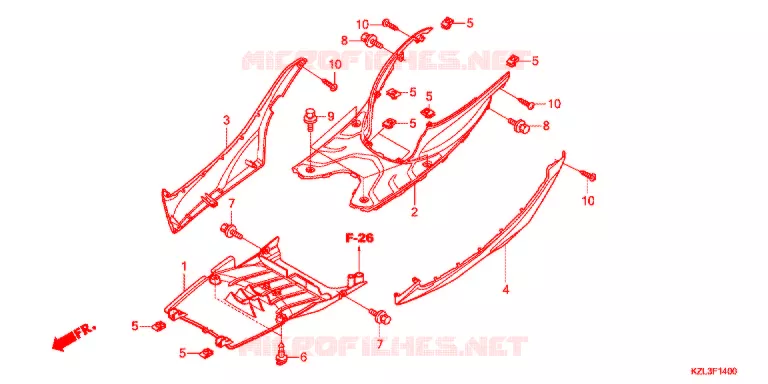 MARCHE PIEDS Honda SCOOTER 110 VISION 2011  NSC110WHB