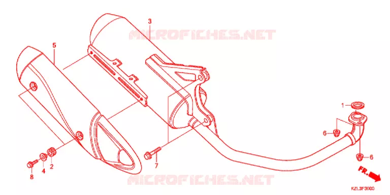 SILENCIEUX D'ECHAPPEMENT Honda SCOOTER 110 VISION 2011  NSC110WHB
