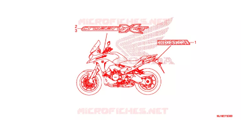 AUTOCOLLANTS Honda MOTO 800 CROSSRUNNER 2016  VFR800XF