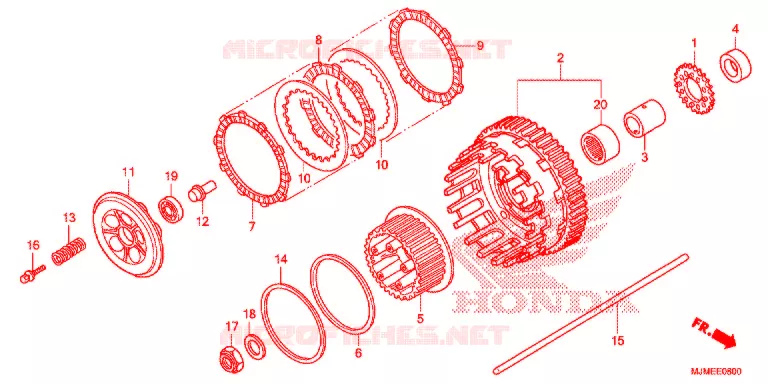 EMBRAYAGE Honda MOTO 800 CROSSRUNNER 2015  VFR800XF