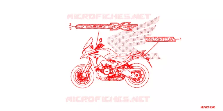 AUTOCOLLANTS Honda MOTO 800 CROSSRUNNER 2015  VFR800XF