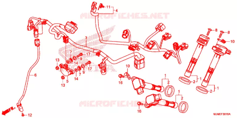 FAISCEAU SECONDAIRE Honda MOTO 800 CROSSRUNNER 2015  VFR800XF