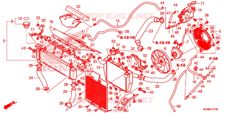 RADIATEUR Honda MOTO 800 CROSSRUNNER 2016  VFR800XF
