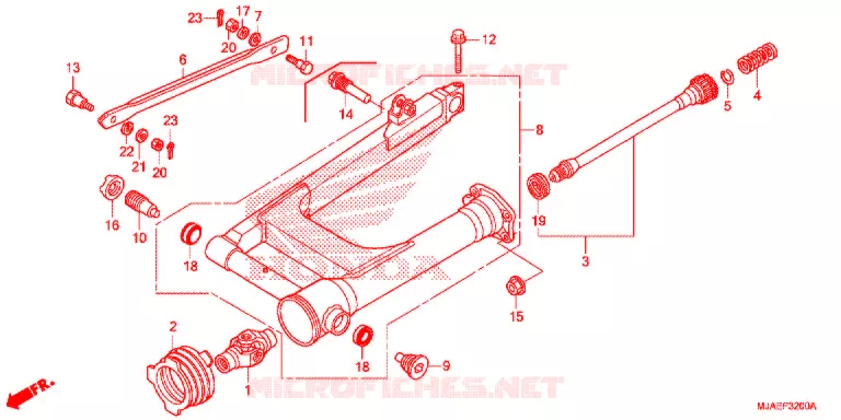 BRAS OSCILLANT (VT750CS/C2B/C2S/C) Honda MOTO 750 SHADOW 2015  VT750CSF