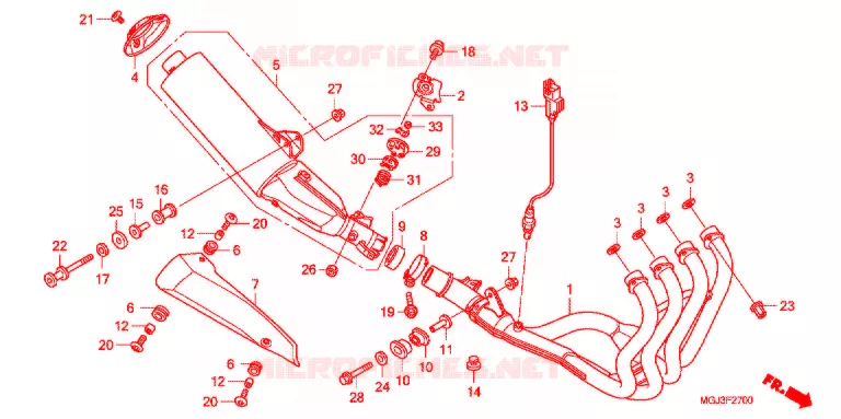 SILENCIEUX D'ECHAPPEMENT Honda MOTO 1000 CBF 2011  CBF1000FAB