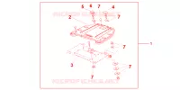 SUPPORT   PLATINE DE TOP CASE pour Honda CBF 1000 F ABS de 2011