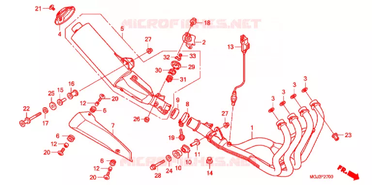 SILENCIEUX D'ECHAPPEMENT Honda MOTO 1000 CBF 2011  CBF1000FAB