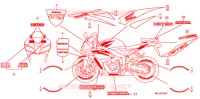 AUTOCOLLANTS (4) pour Honda CBR 600 RR de 2008