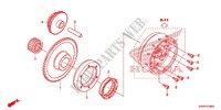 ROUE LIBRE DE DEMARREUR pour Honda WAVE 110 front brake disk de 2012