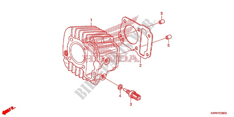 CYLINDRE pour Honda WAVE 110 front brake disk de 2012