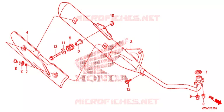 SILENCIEUX D'ECHAPPEMENT Honda MOTO 110 WAVE 2012  AFS1102SHC