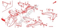 GARDE BOUE ARRIERE pour Honda CBR 600 RR WHITE de 2010