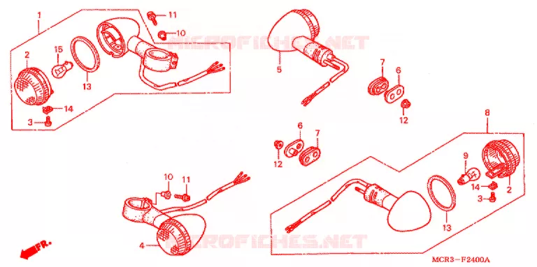 CLIGNOTANT Honda MOTO 750 VT 2002  VT750DC2